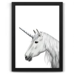 Unicorn Print White