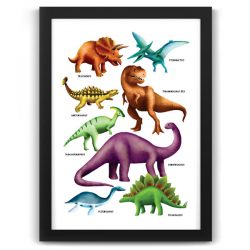 Dinosaur Poster Print Black frame