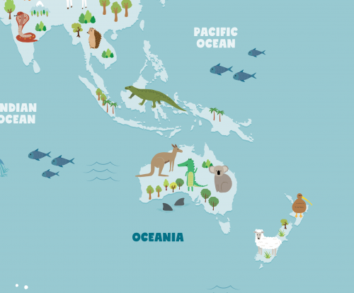 Animal world map