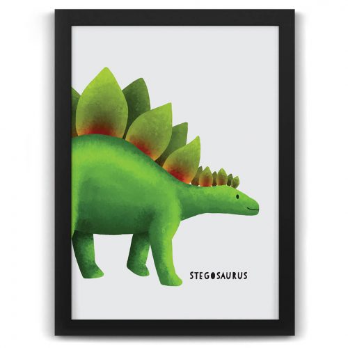 dinosaur stegosaurus nursery kids art print nz