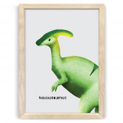 Dinosaur Parasaurolophus nursery kids art print nz