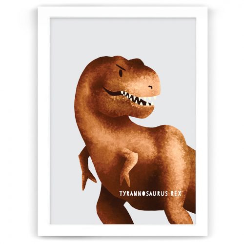 Dinosaur Tyrannosaurus Rex or T-Rex nursery print kids art nz