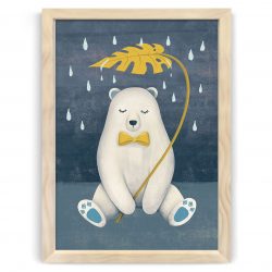 Whimsical Polar Bear Nursery Kids Art Print NZ